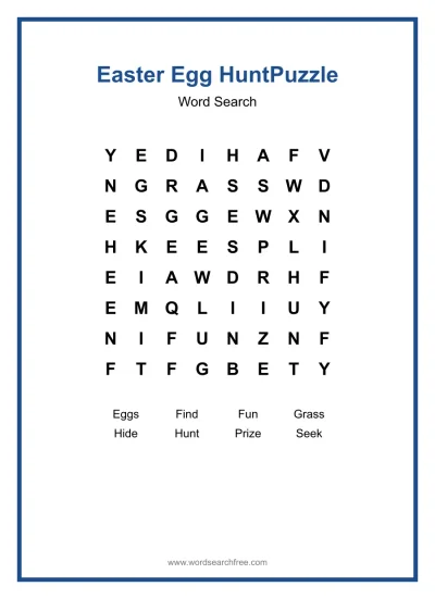 Printable Easter Egg Hunt Puzzle worksheet