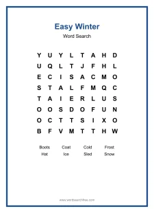 Easy Winter - new word search