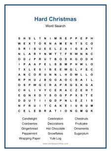 Hard Christmas - Christmas word search