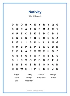 Nativity - new word search