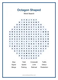 Octagon Shaped - Shaped Word Search Puzzle