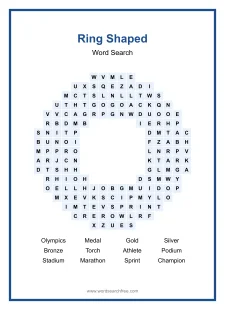 Ring Shaped - Shaped Word Search Puzzle